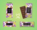 Chocolate Bar Wrapper Mockup on Canva - Professional Chocolate Bar Packaging Mockup, Chic and Modern Chocolate Bar Mockup - Just Drag & Drop