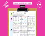 SBAR Nurse Report Sheet Med Surg Nurse Brain ICU Report Sheet for Nurse RN Nursing Report Sheet, New Grad Nurse W, Telemetry & To-Do Log
