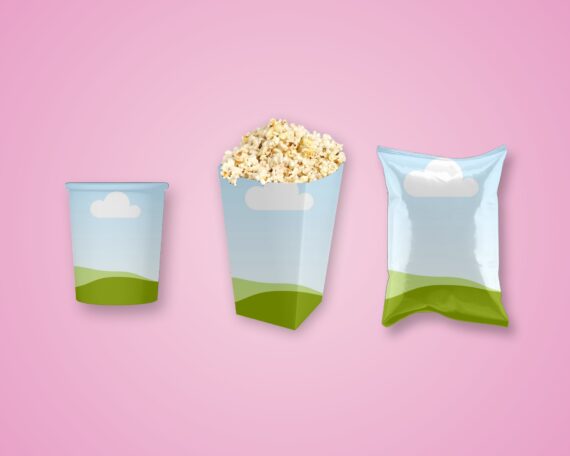 Party Favor Video Mockup on Canva: Bunting, Chip Bag, Water Bottle, Juice Pouche, Chocolate Bar, Party Hat, Kinder Bar, Paper Cup and Bubble