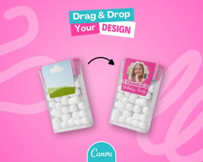 Plastic Candy Box Mockup on Canva - Party Favors Wrapper Mock Up, Party Templates - Just Drag & Drop