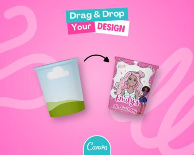 Paper Cup Mockup on Canva - Party Favors Wrapper Mock Up, Party Templates - Just Drag & Drop